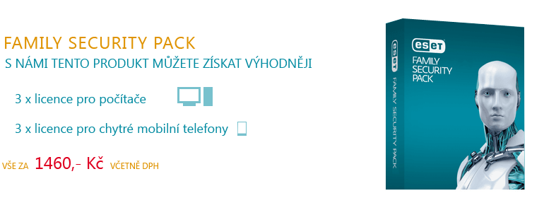 ESET FAMILY SECURITY PACK ZA VÝHODNOU CENU